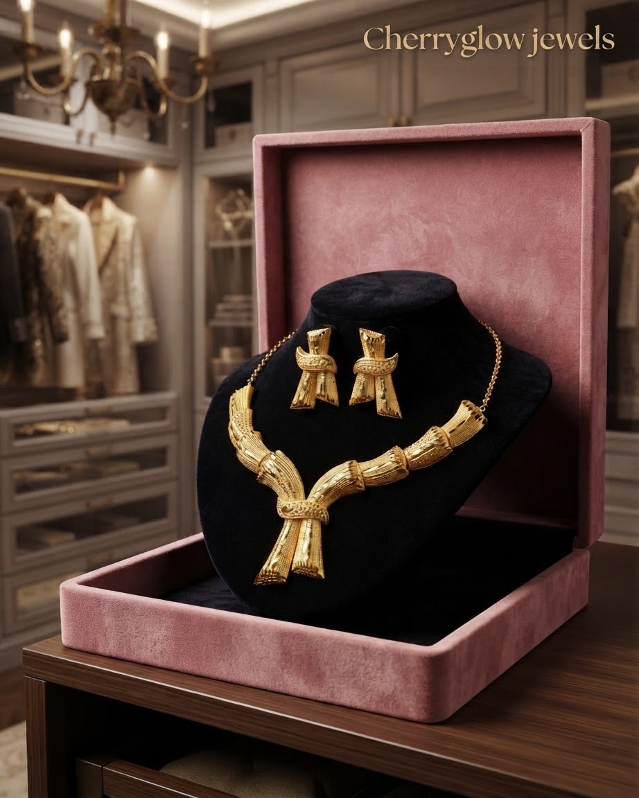 Classic Gold-plated Statement Jewelry Set