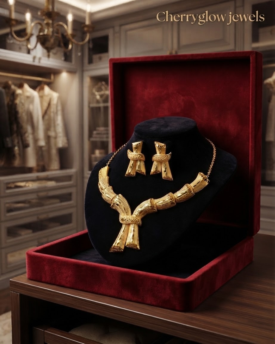 Classic Gold-plated Statement Jewelry Set