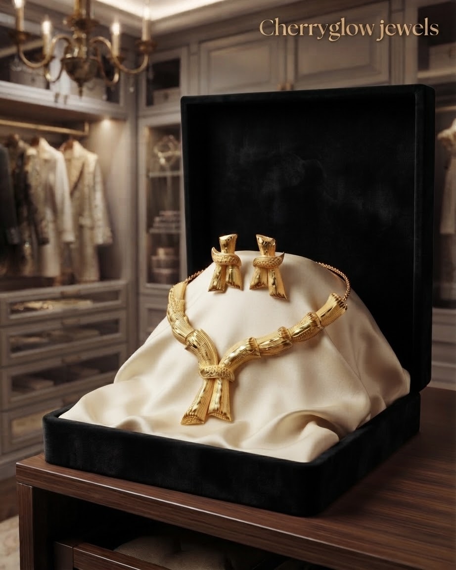 Classic Gold-plated Statement Jewelry Set