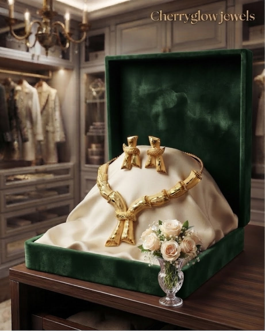 Classic Gold-plated Statement Jewelry Set